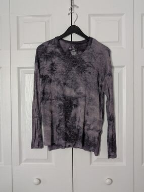 American Eagle Outfitters Purple Tie Dye Soft & Sext Long Sleeve
